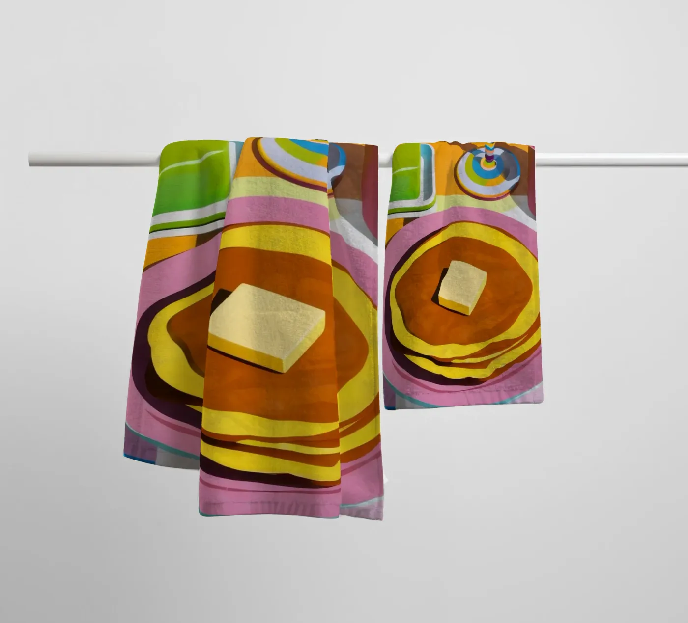Perfect Pancake Stack towel by Trace Brush