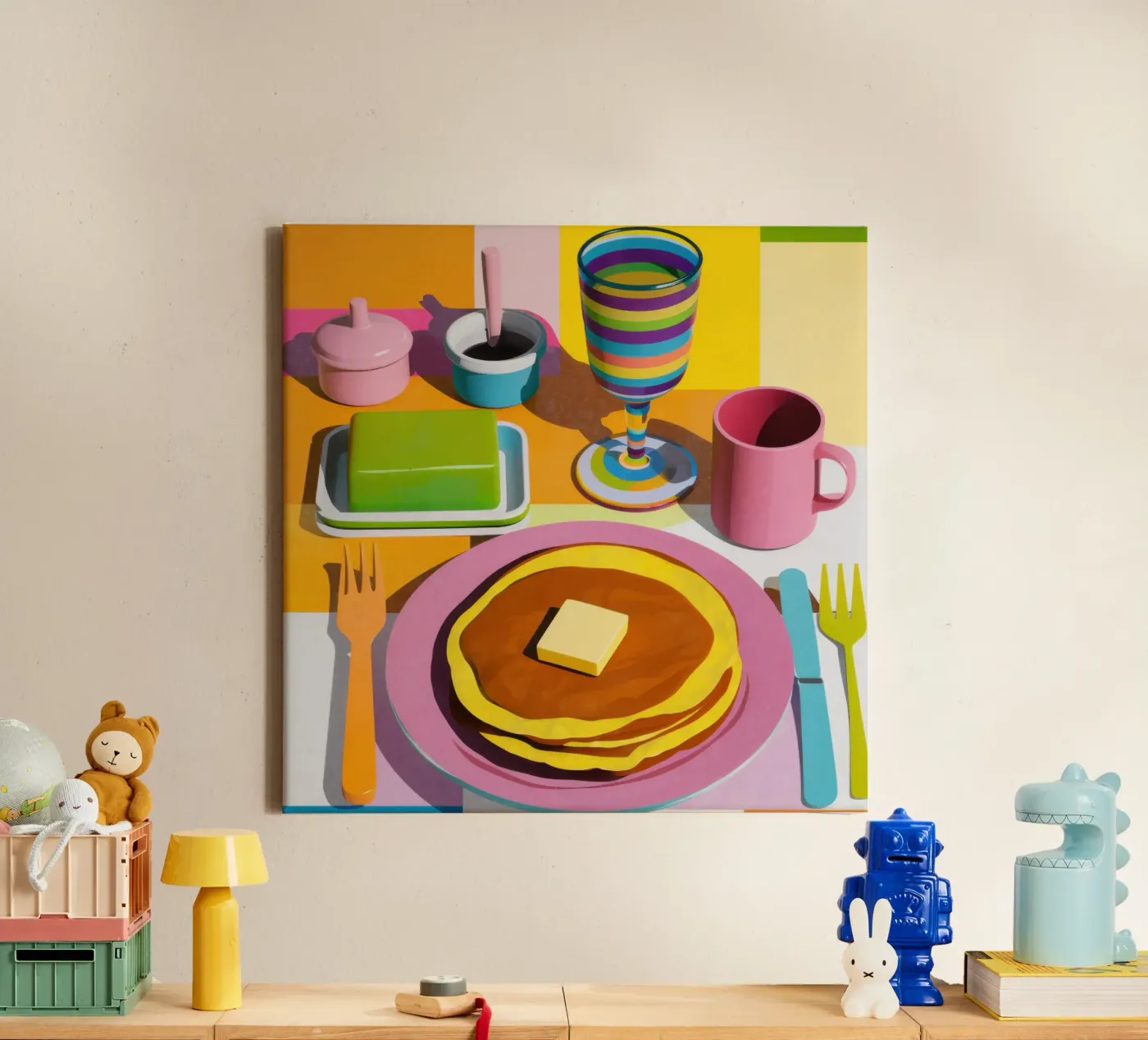 Perfect Pannenkoek Stapel canvas van Trace Brush
