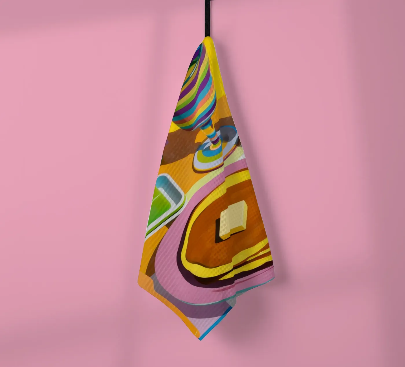 Perfect Pancake Stack tea towel by Trace Brush