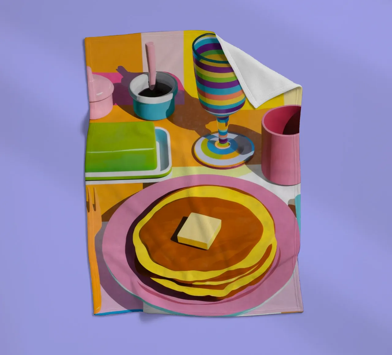 Perfect Pancake Stack Fleecedecke von Trace Brush