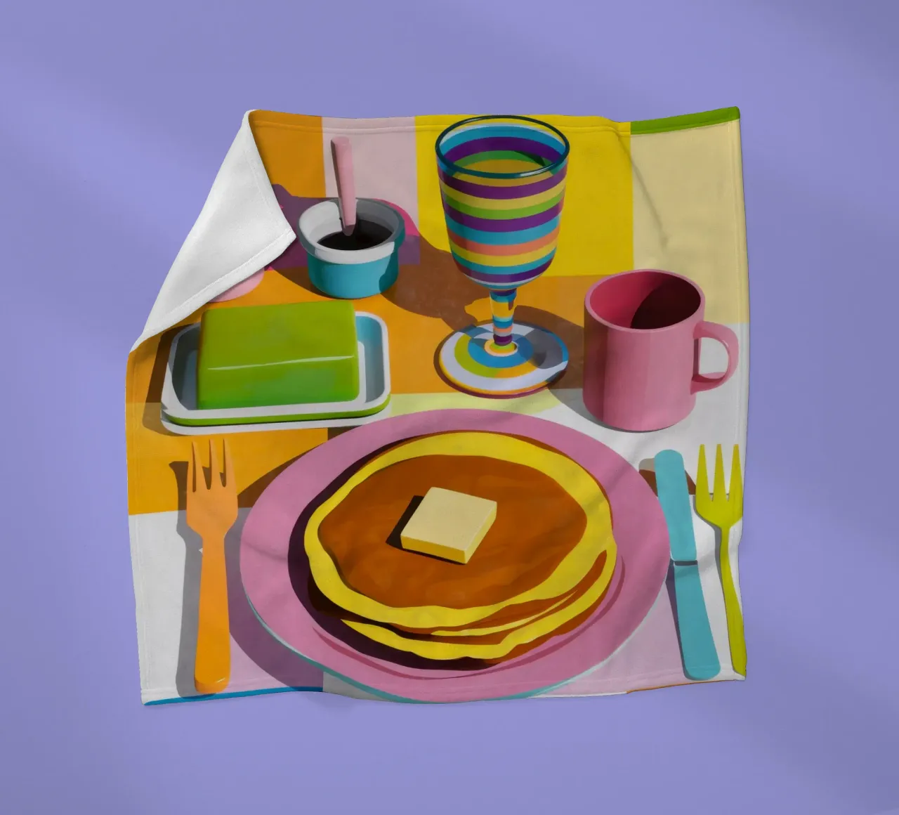 Perfect Pancake Stack Fleecedecke von Trace Brush