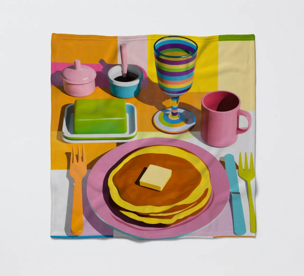 Perfect Pancake Stack Fleecedecke von Trace Brush