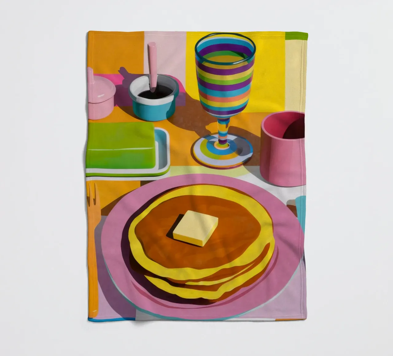 Perfect Pancake Stack Fleecedecke von Trace Brush