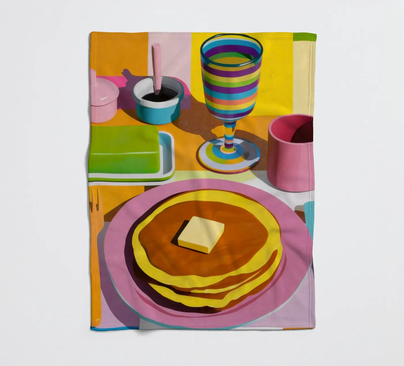 Perfect Pancake Stack Fleecedecke von Trace Brush