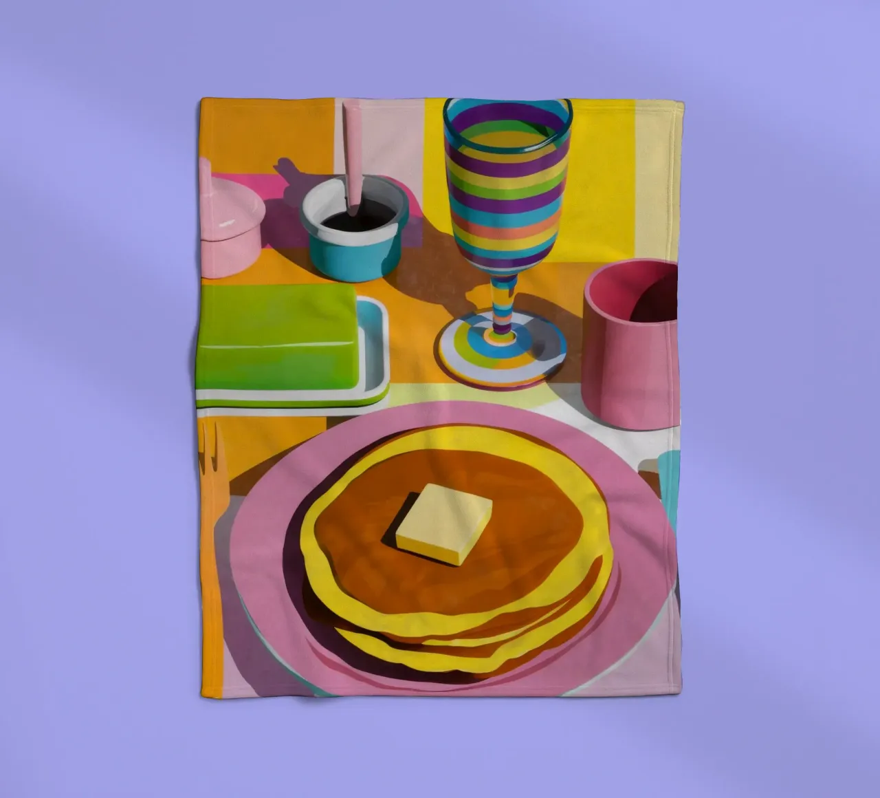 Perfect Pancake Stack Fleecedecke von Trace Brush
