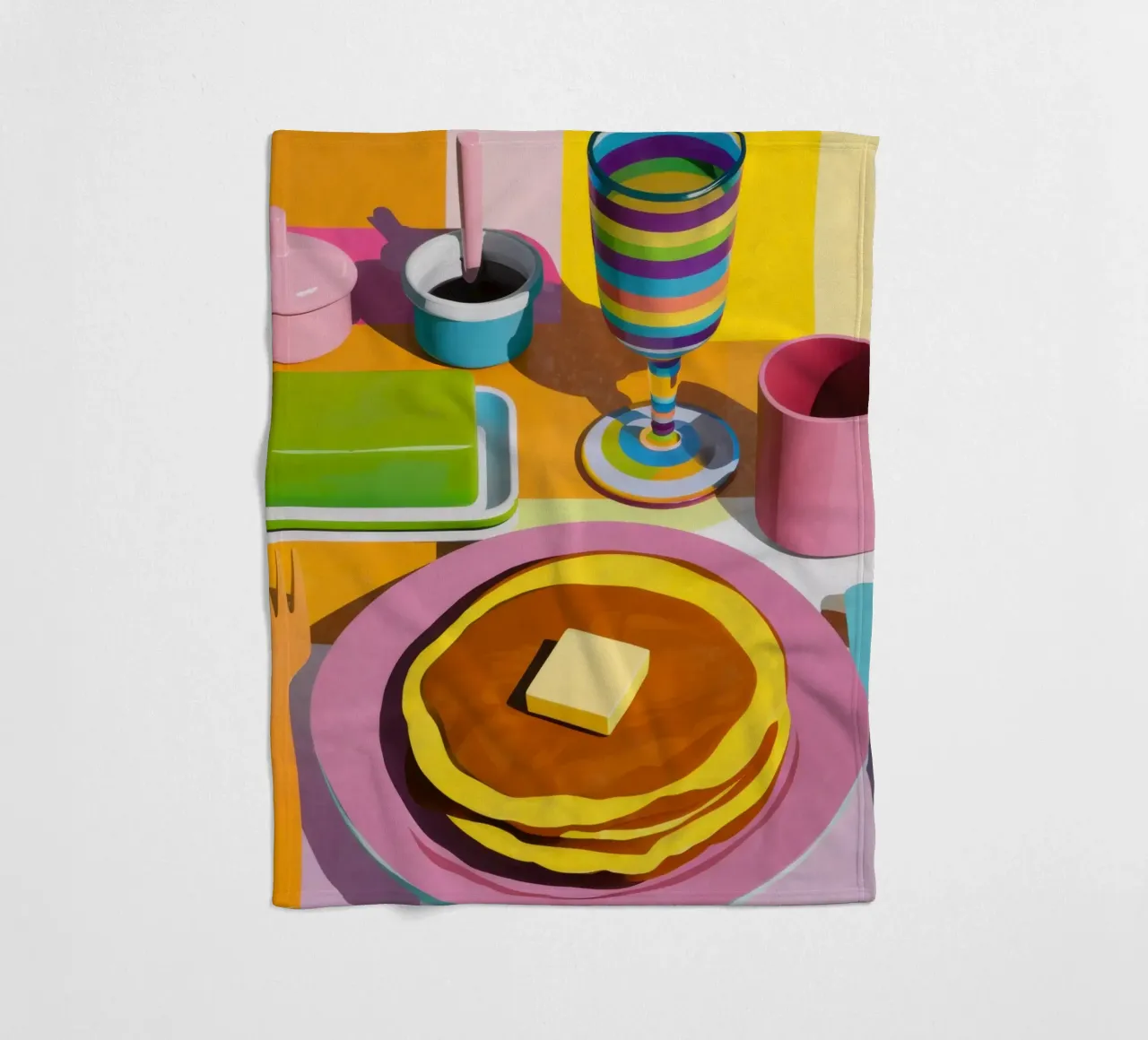 Perfect Pancake Stack Fleecedecke von Trace Brush
