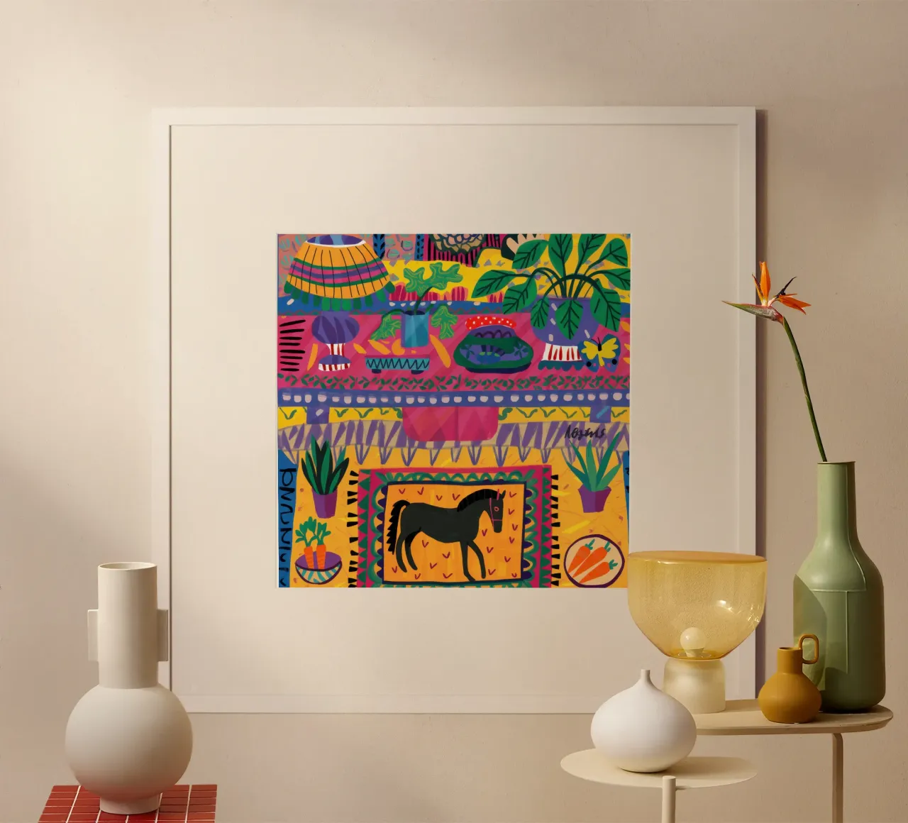 Mythisches Pferd Wandteppich Poster von Trace Brush