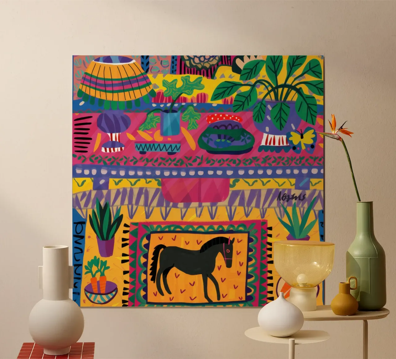 Mythisches Pferd Wandteppich Poster von Trace Brush