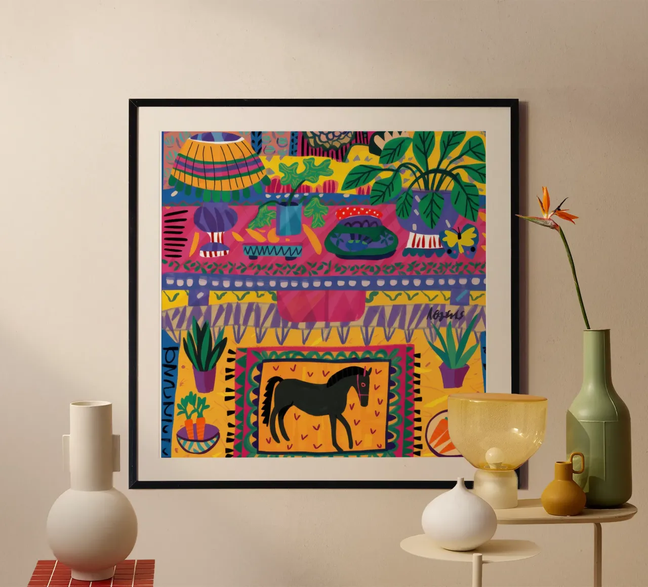 Mythisches Pferd Wandteppich Poster von Trace Brush