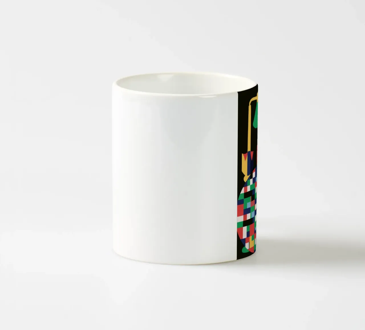 Vaso a scacchiera Natura morta tazza in ceramica da Irish Strokes