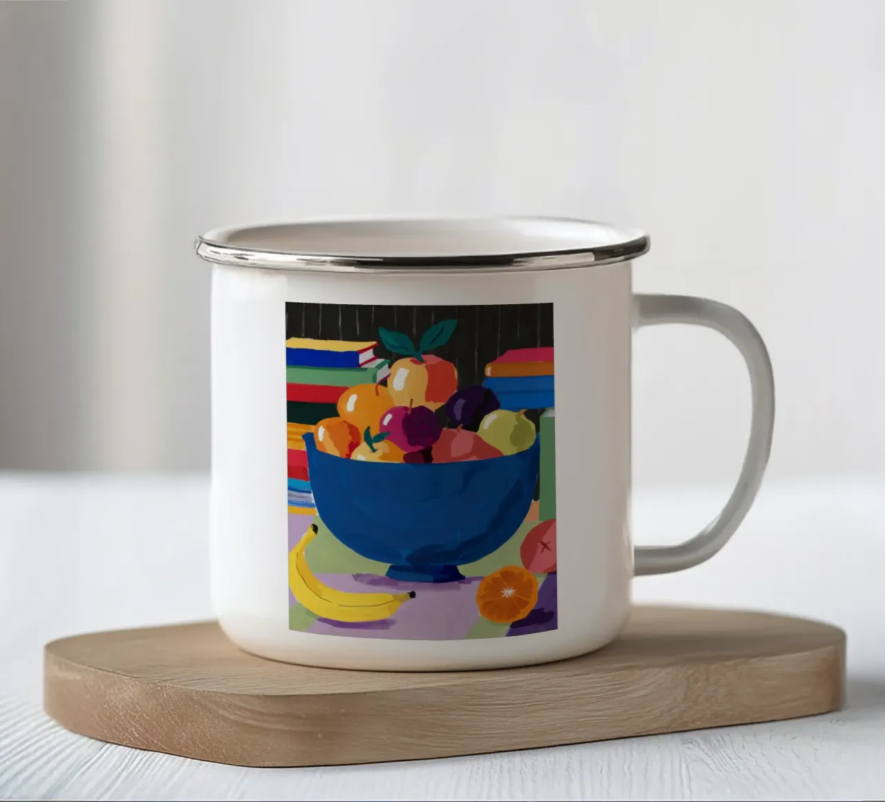 Fruttiera prismatica tazza in smalto da Selene Shade