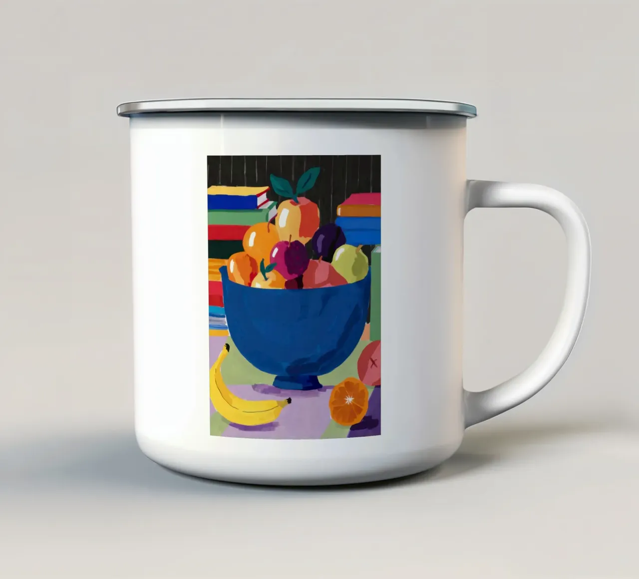 Fruttiera prismatica tazza in smalto da Selene Shade