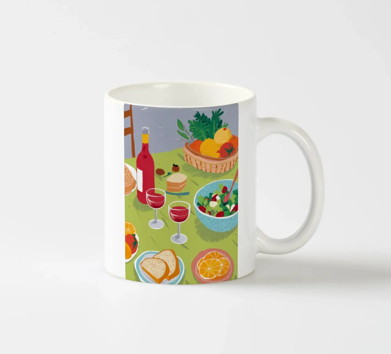 Un gioioso picnic tazza in ceramica da Luna Aura