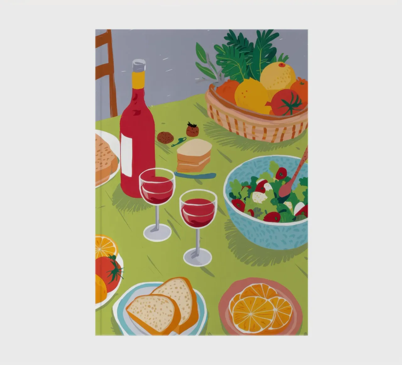 Joyful Picnic Repast notebook by Luna Aura