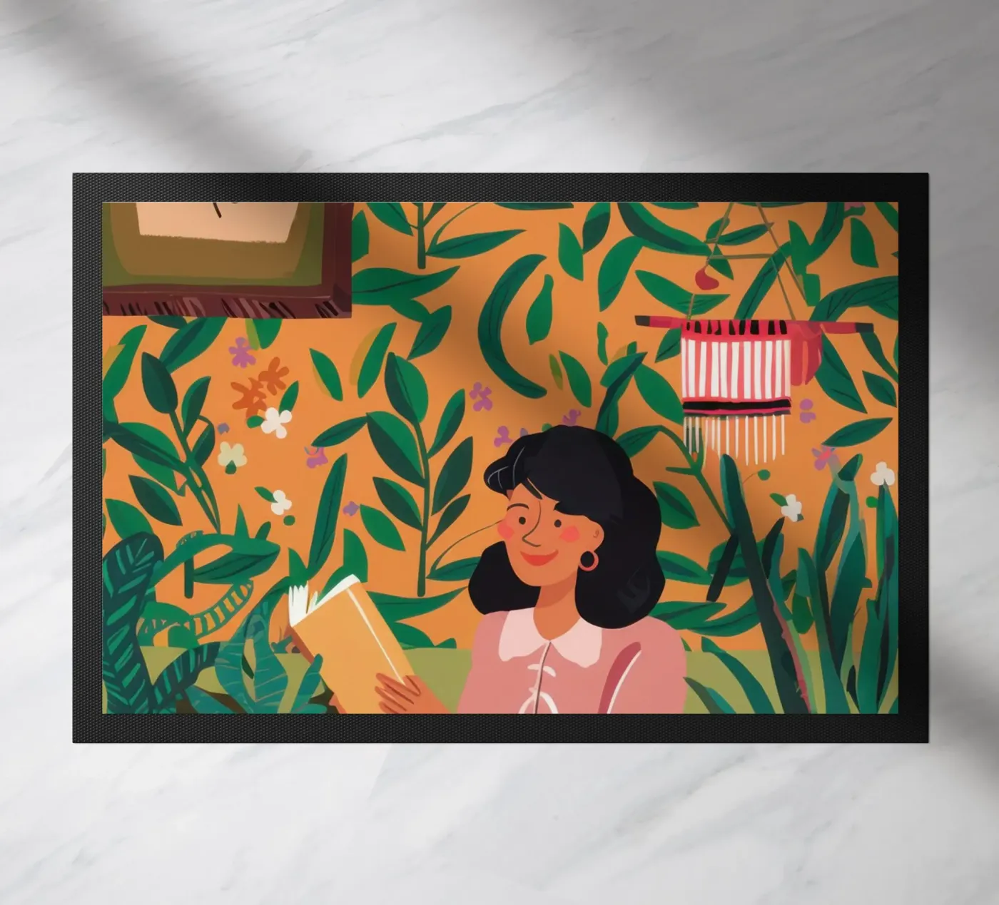 Reader Verdant Nook deurmat van Selene Shade