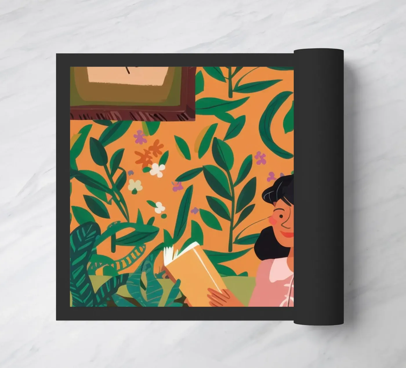 Reader Verdant Nook deurmat van Selene Shade