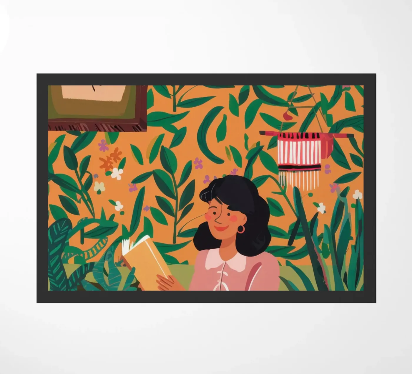 Reader Verdant Nook deurmat van Selene Shade