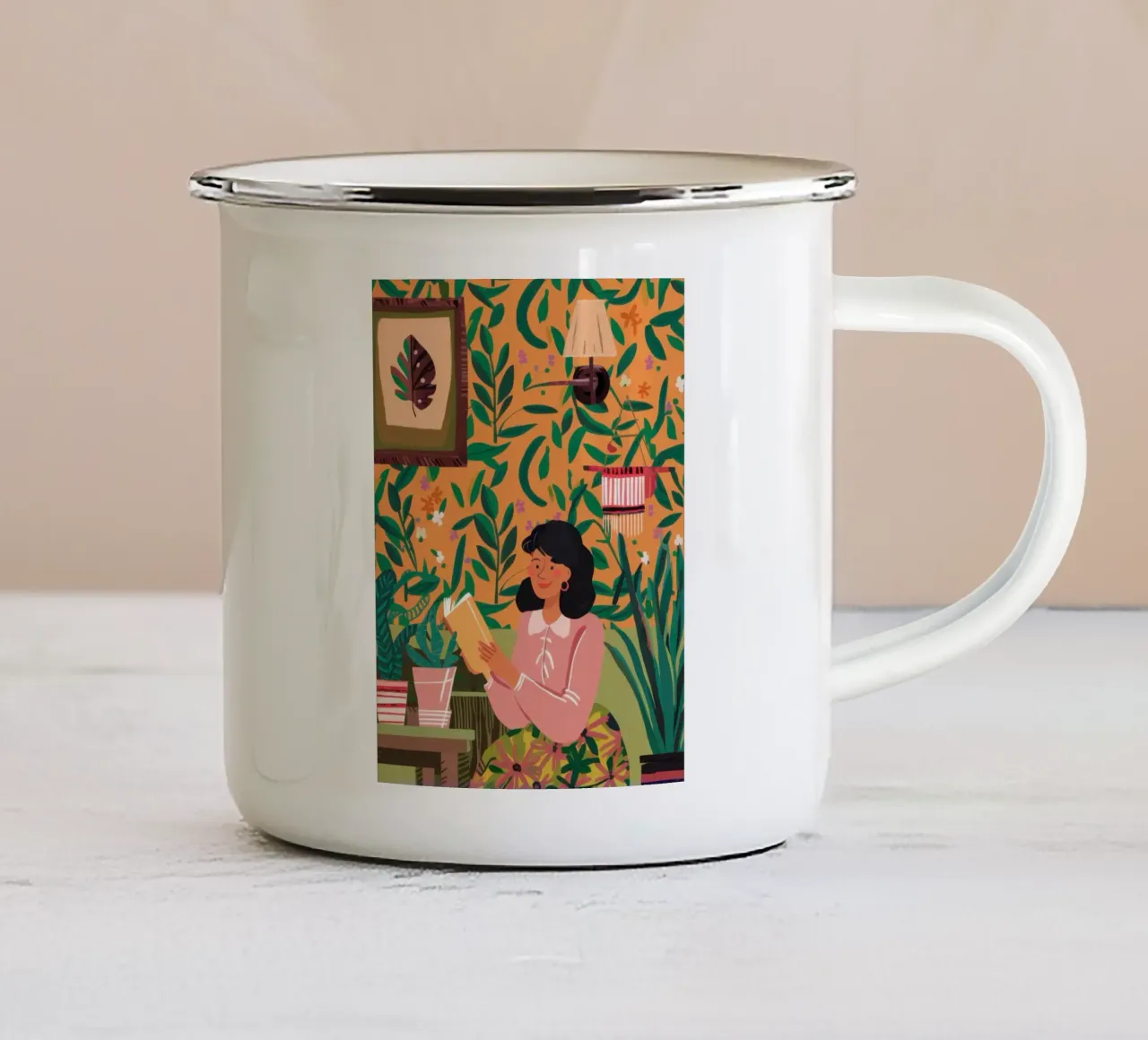 Lettore Verdant Nook tazza in smalto da Selene Shade
