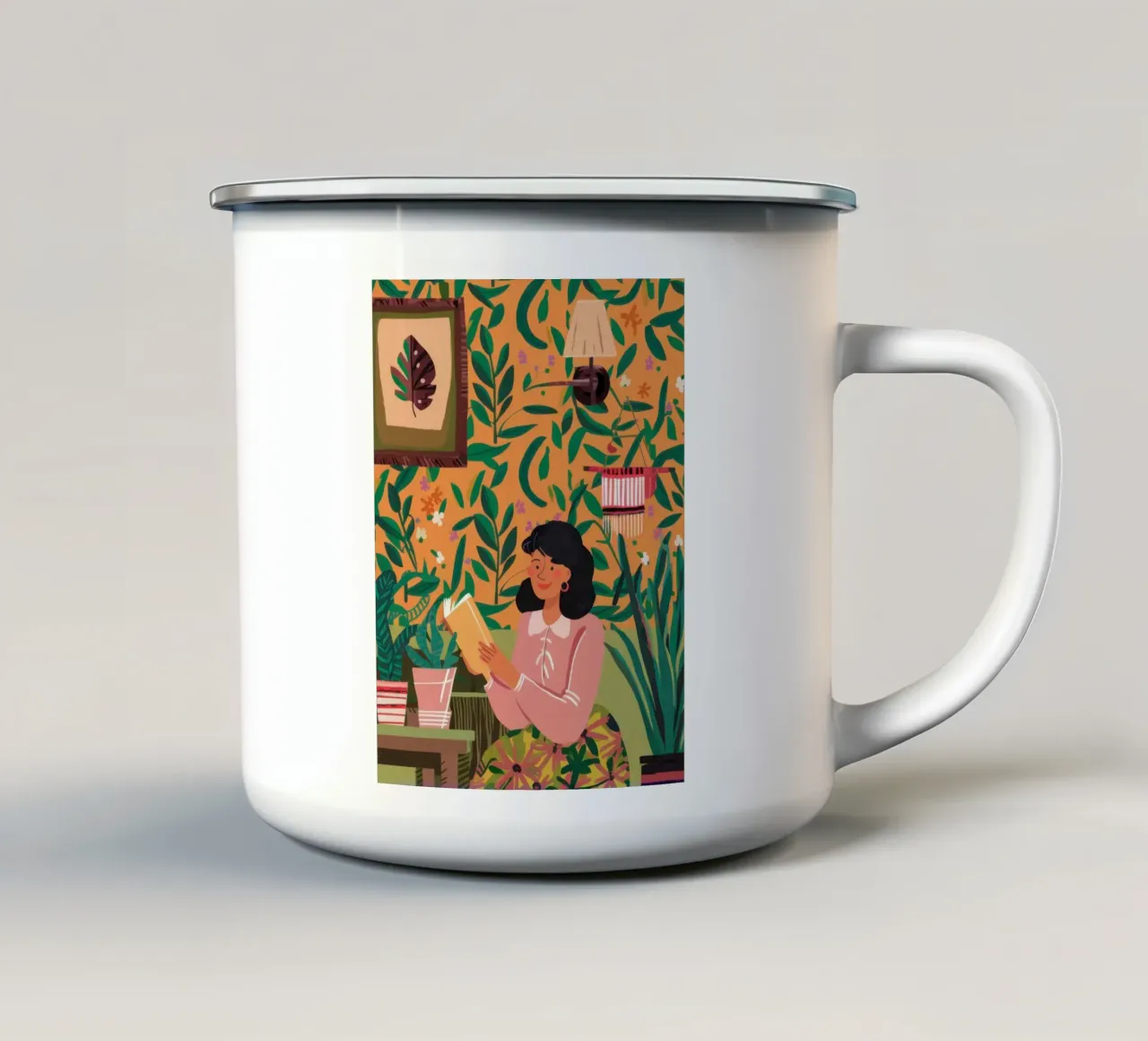 Lettore Verdant Nook tazza in smalto da Selene Shade