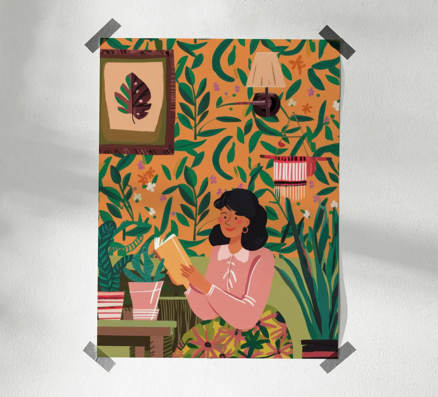 Reader Verdant Nook poster van Selene Shade