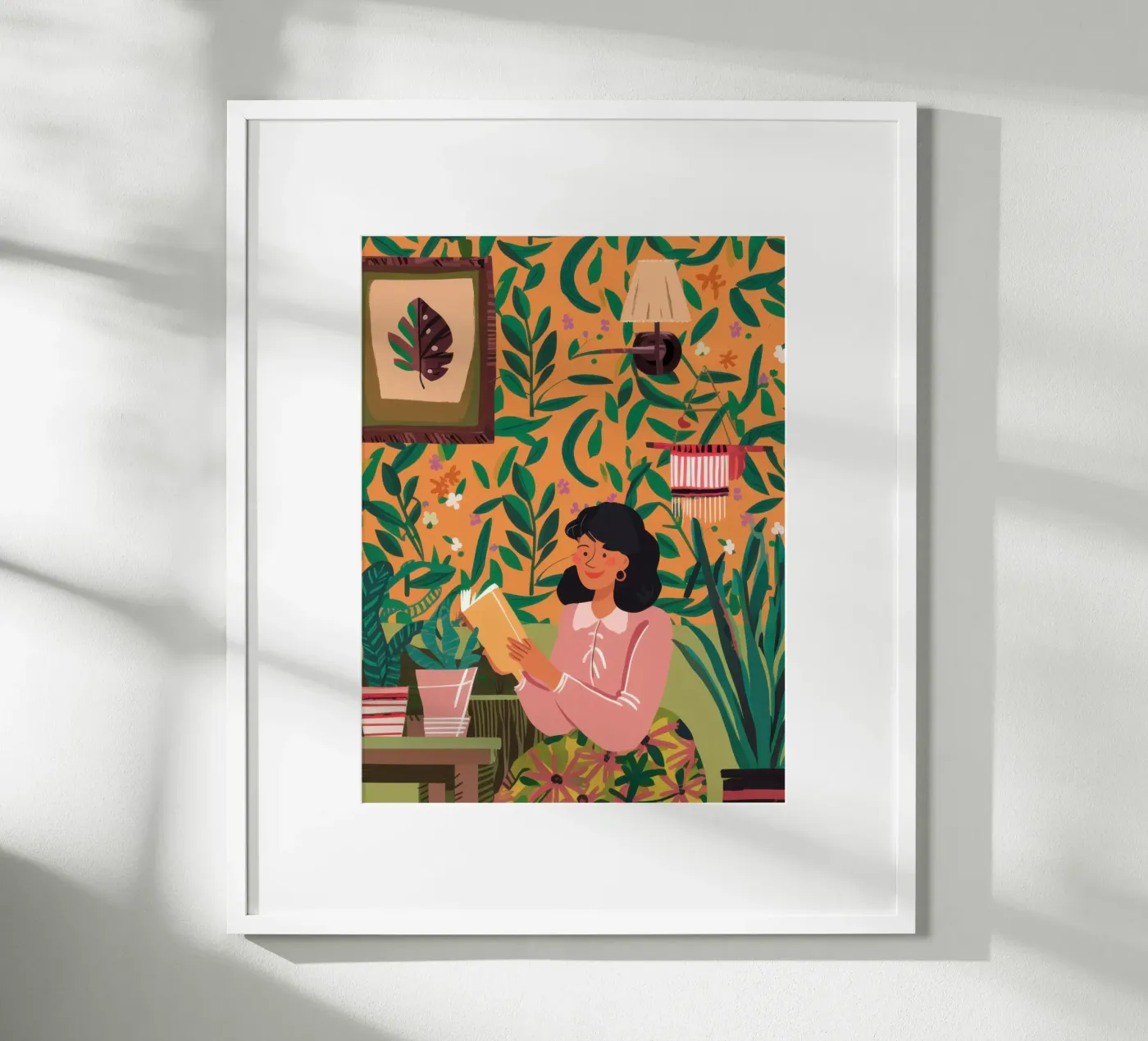 Reader Verdant Nook poster van Selene Shade