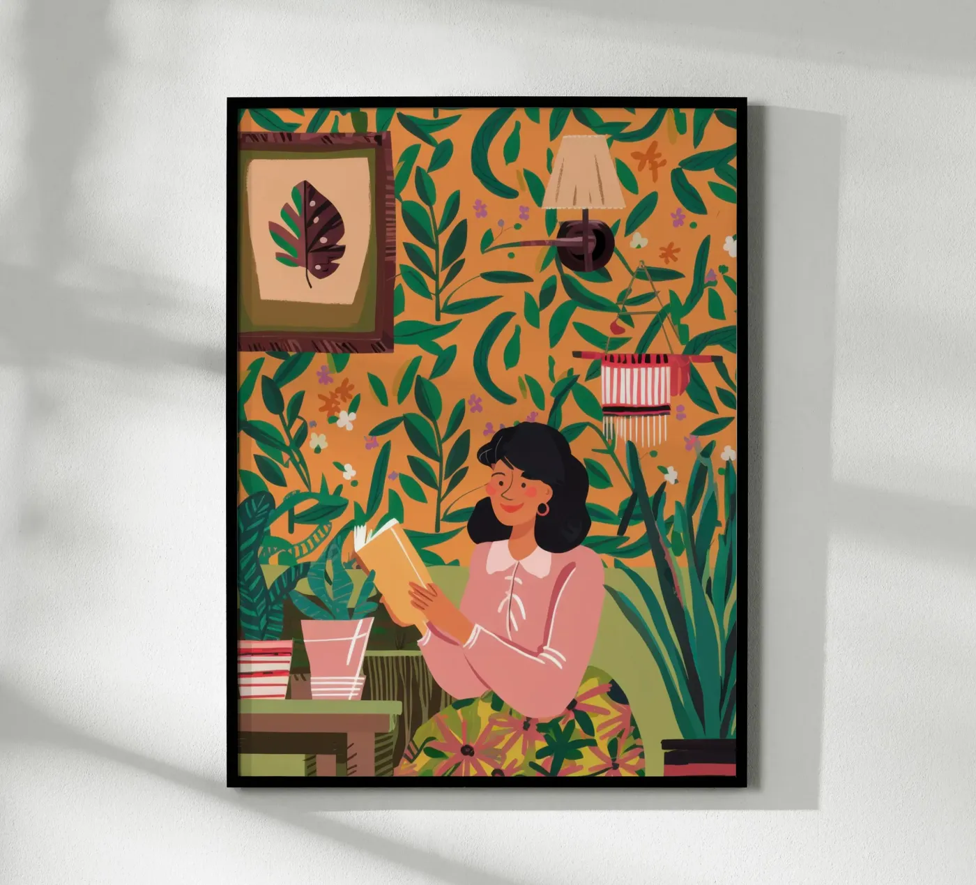 Reader Verdant Nook poster van Selene Shade