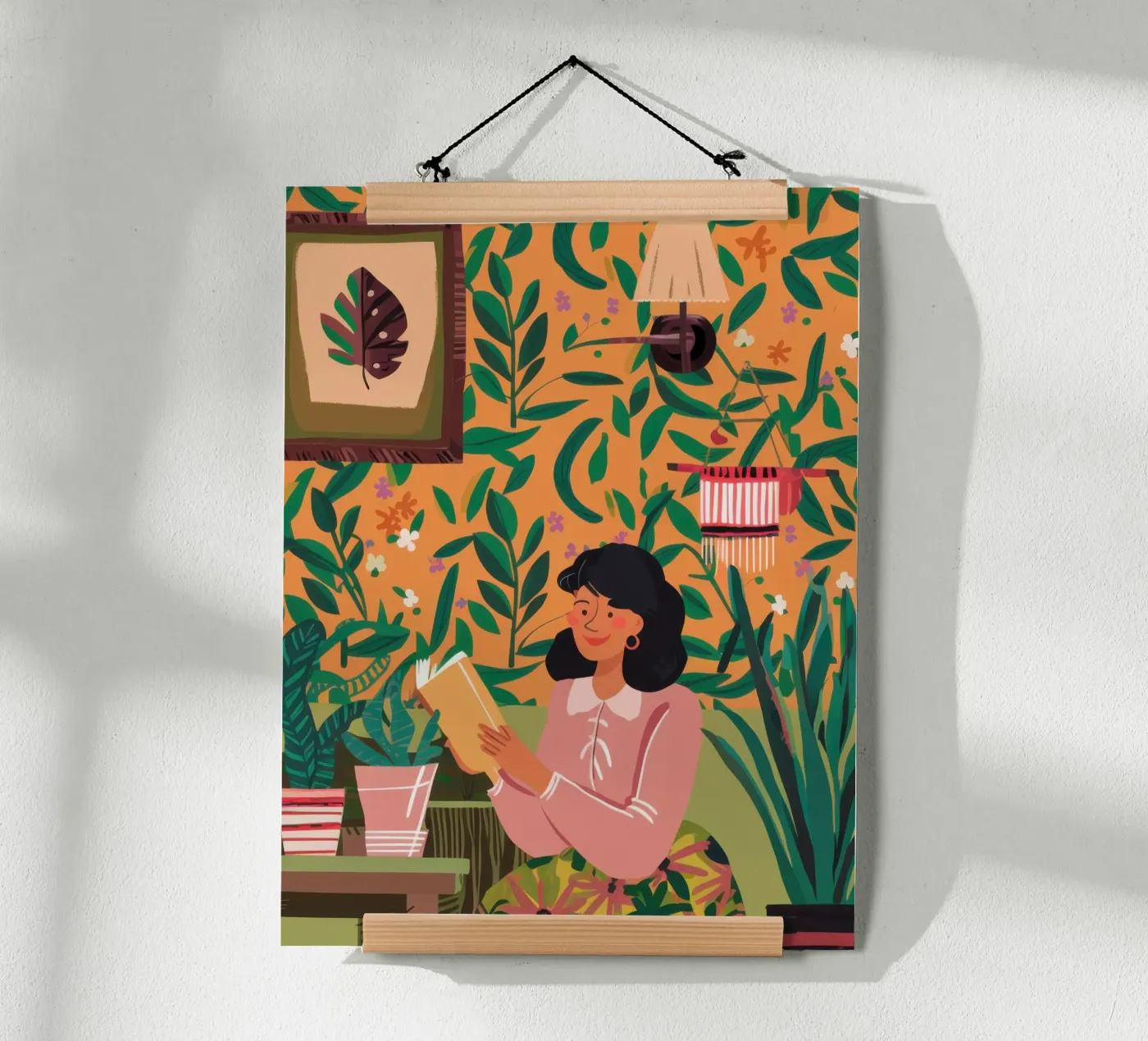 Reader Verdant Nook poster van Selene Shade