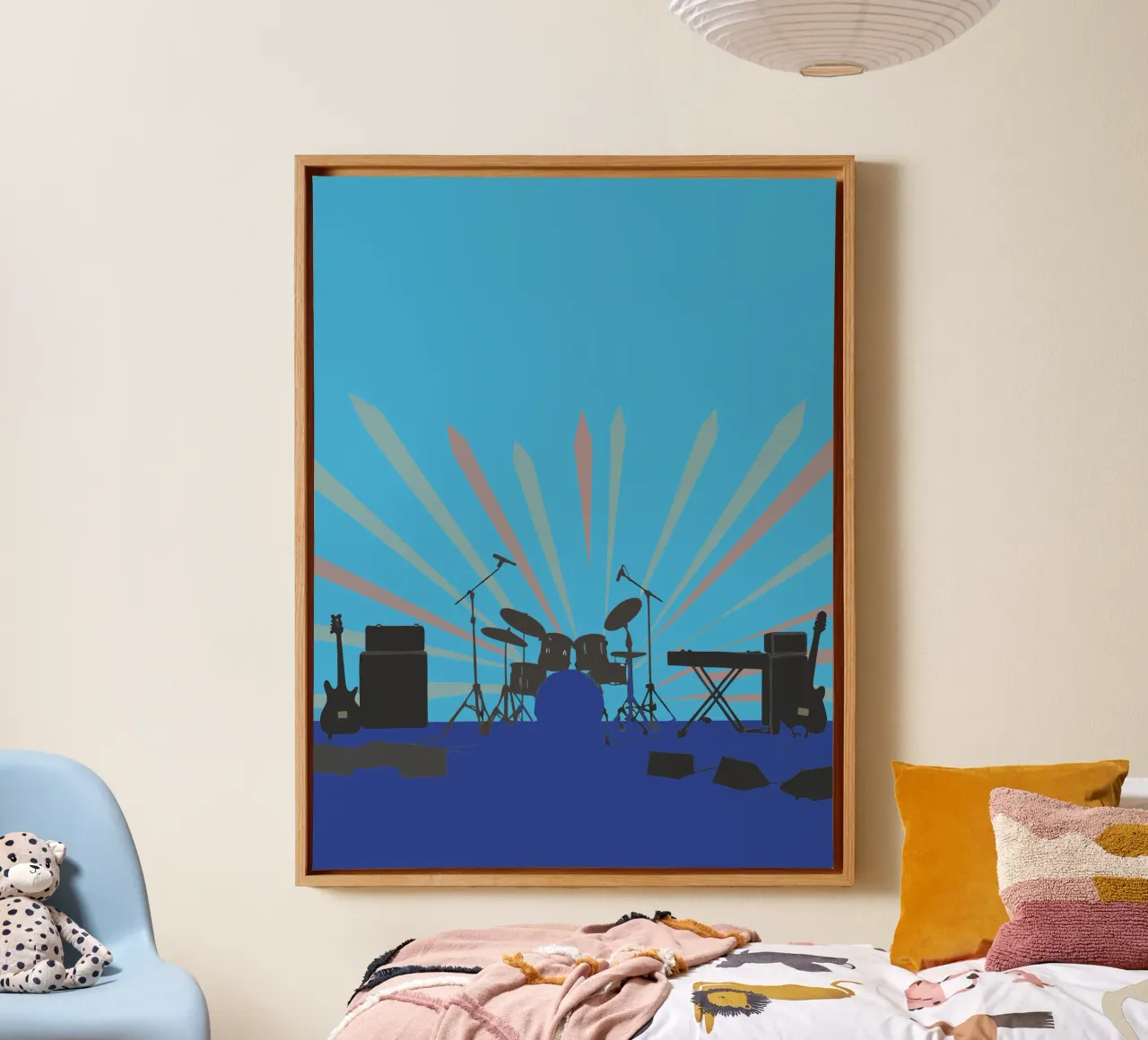 Musical Instruments Before the Concert canvas with Floater frame by MUSIC EDITION