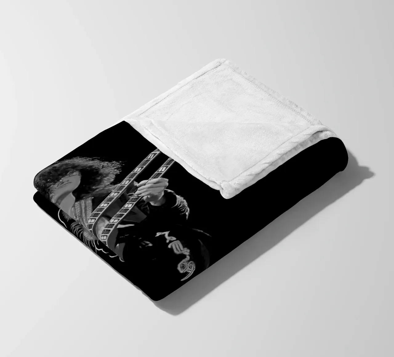 Jimmy Page Led Zeppelin coperta in pile da Musadad Shop