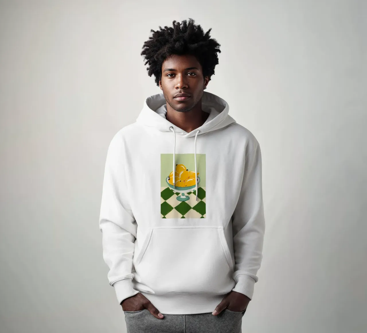 Manghi a dama felpa con cappuccio da Gaia Viesta