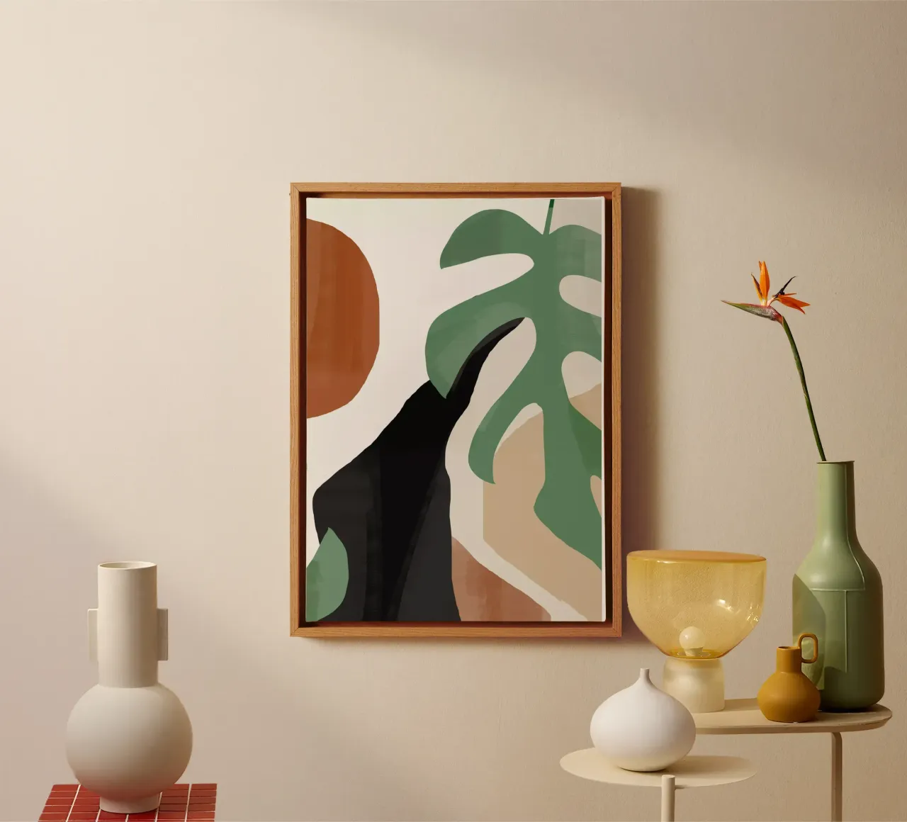 Abstracte kunst 37 canvas met Baklijst van ThingDesign