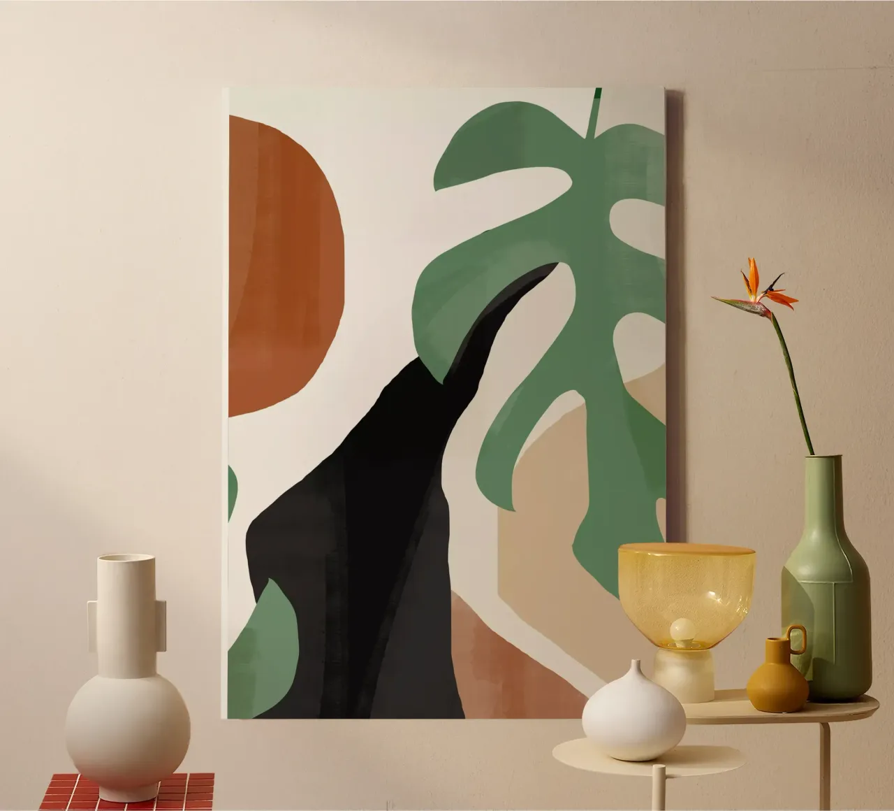 Abstracte kunst 37 canvas met Baklijst van ThingDesign