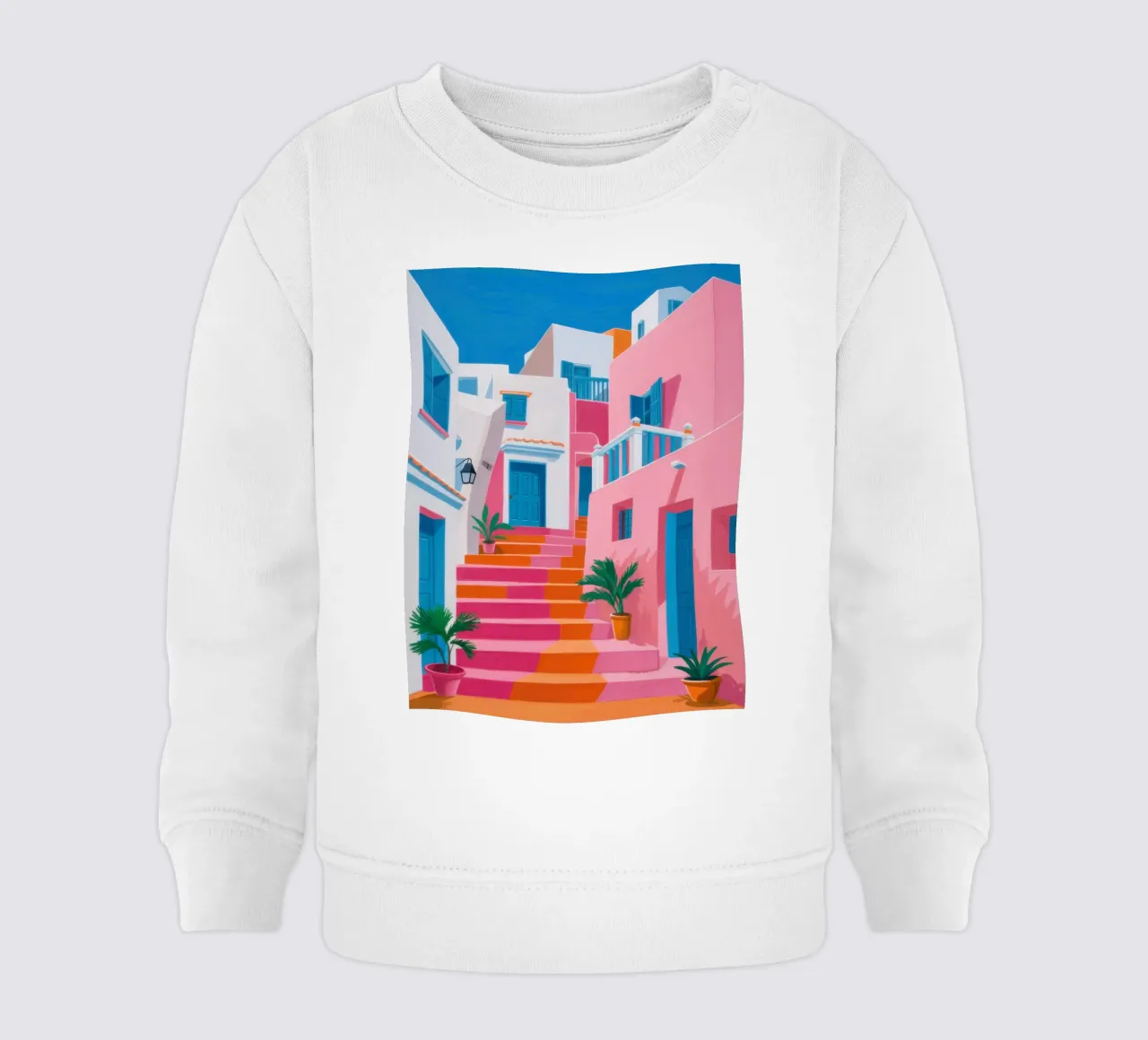 Santorini Color Steps felpa neonato da Trace Brush