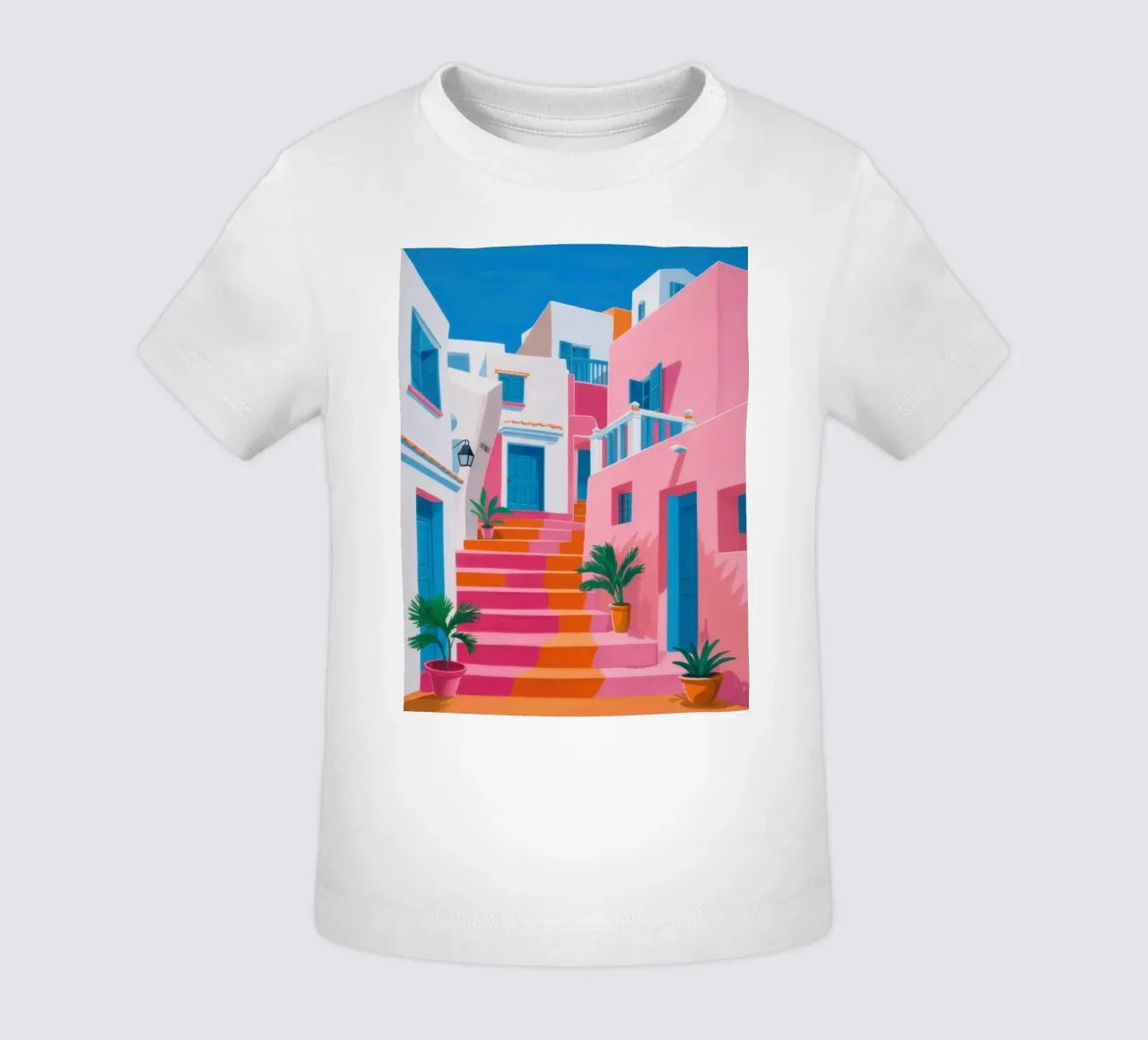 Santorini Color Steps maglietta neonato da Trace Brush