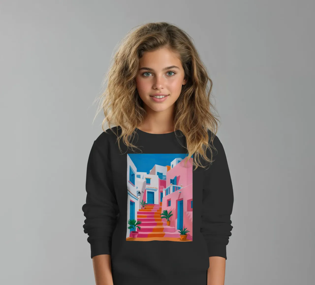 Santorini Color Steps felpa bambino da Trace Brush