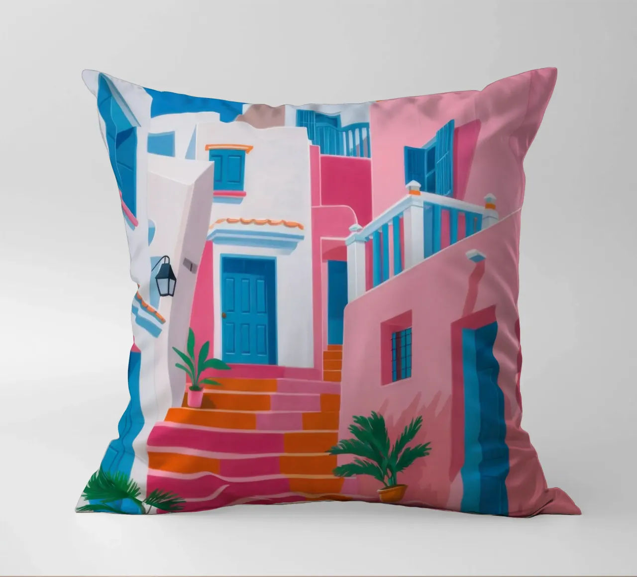 Santorini Color Steps cuscino da Trace Brush