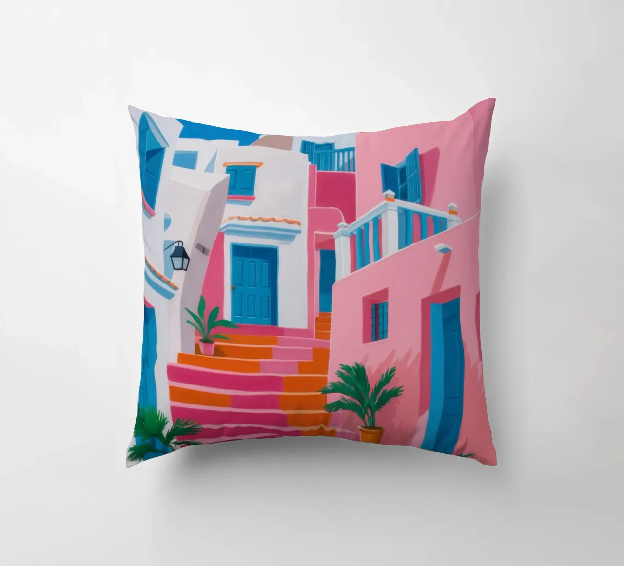 Santorini Color Steps cuscino da Trace Brush