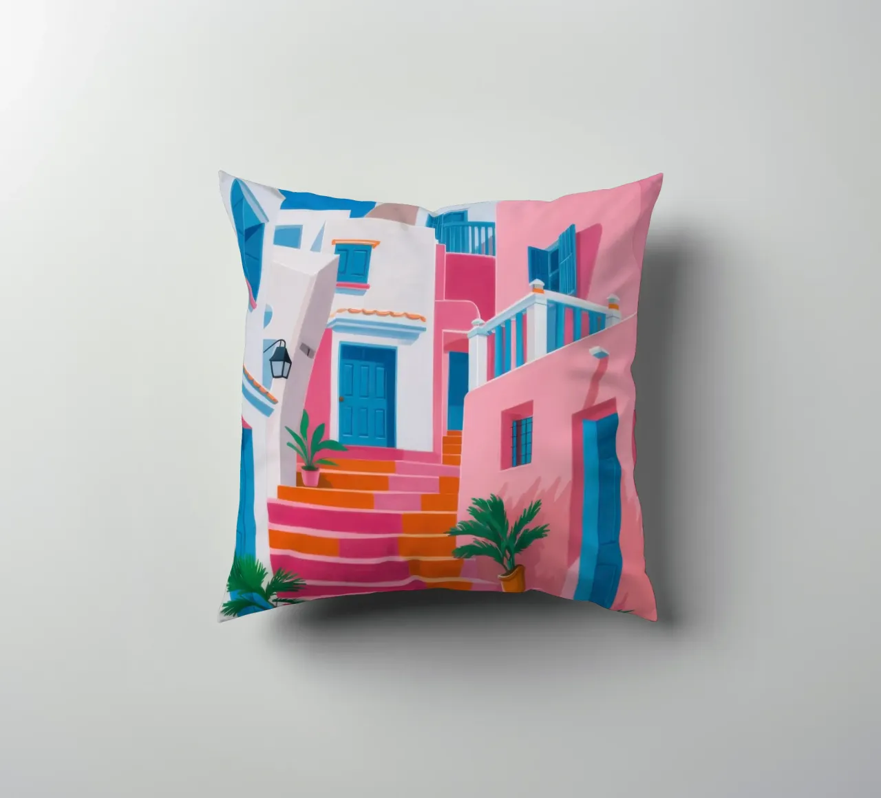 Santorini Color Steps cuscino da Trace Brush