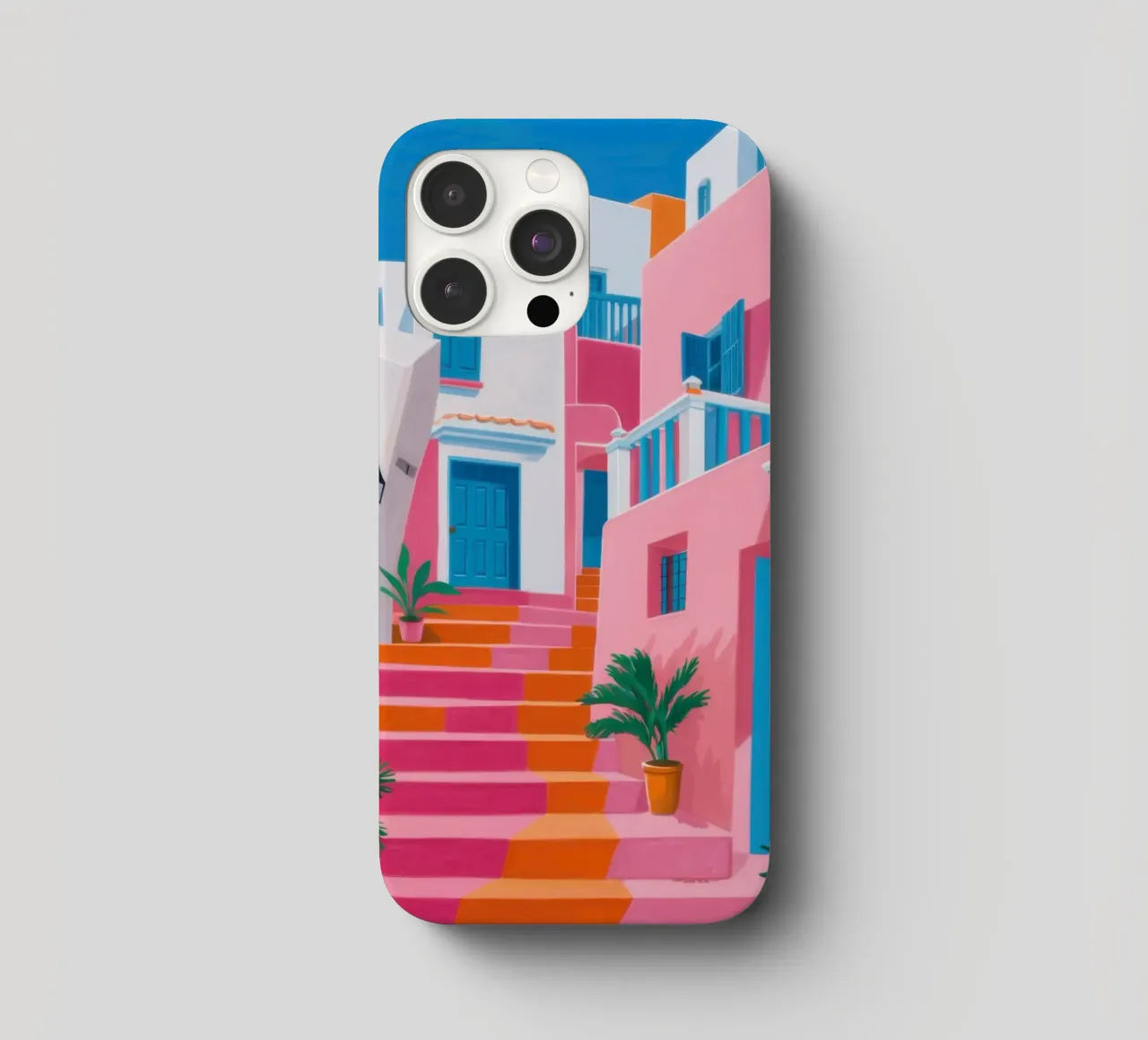 Santorini Color Steps cover iphone da Trace Brush