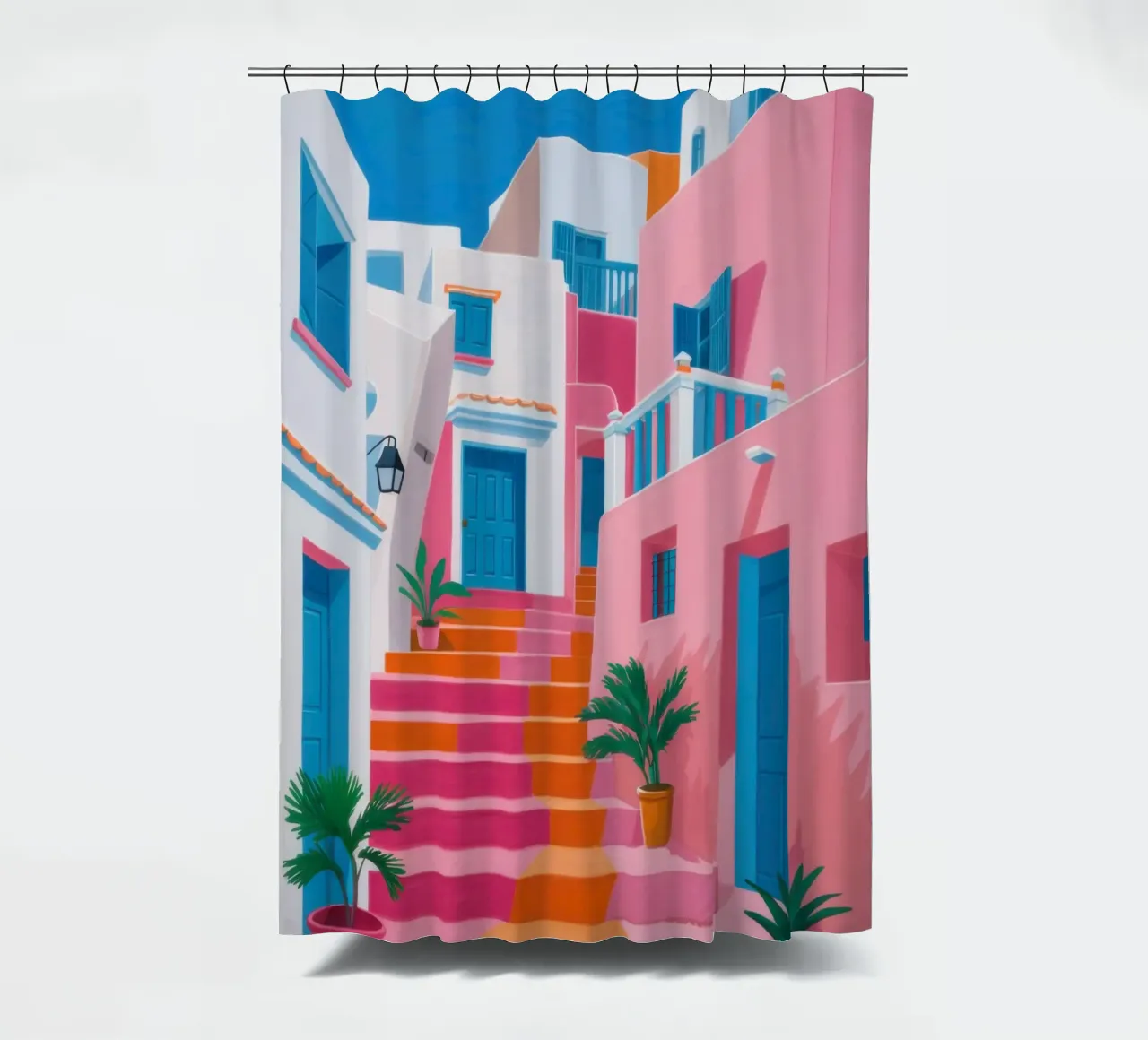 Santorini Color Steps tenda da doccia da Trace Brush