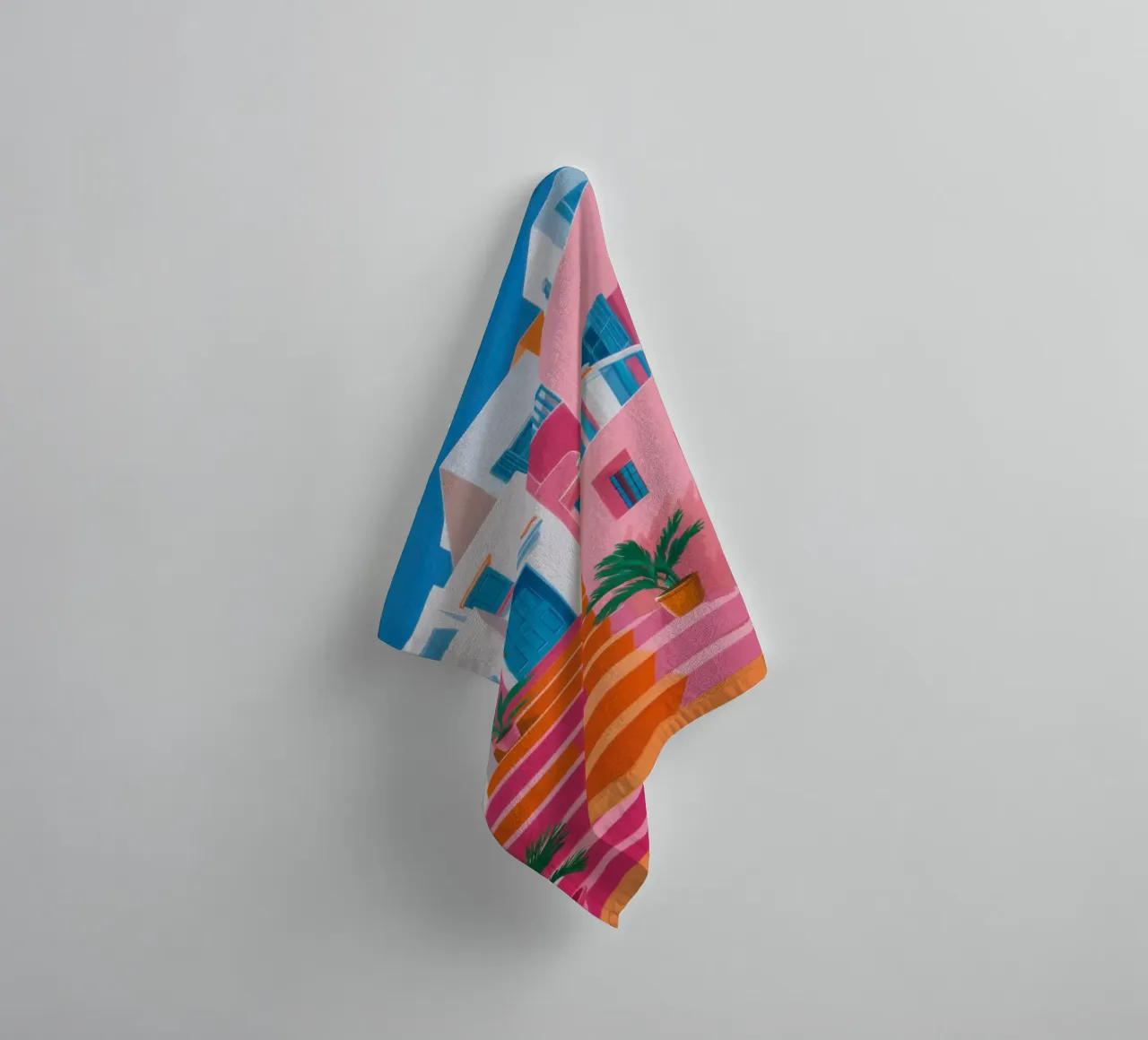 Santorini Color Steps asciugamano da bagno da Trace Brush