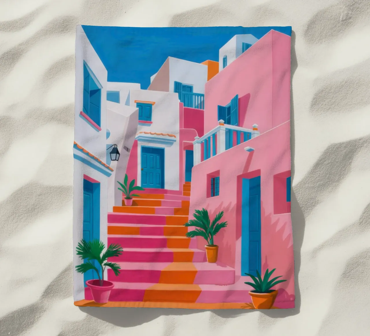 Santorini Color Steps telo mare da Trace Brush