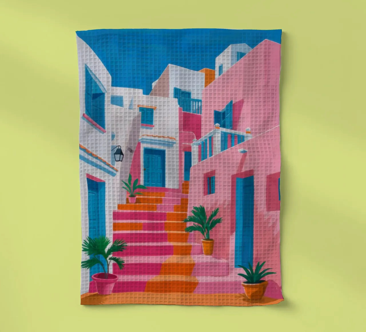 Santorini Color Steps canovaccio da cucina da Trace Brush