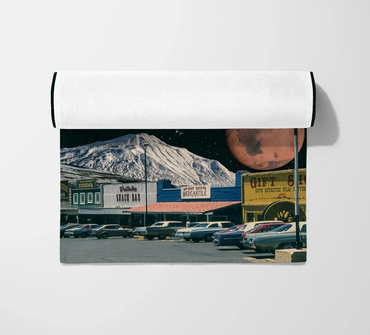 Collage di auto americane retrò telo mare da Dapidoka
