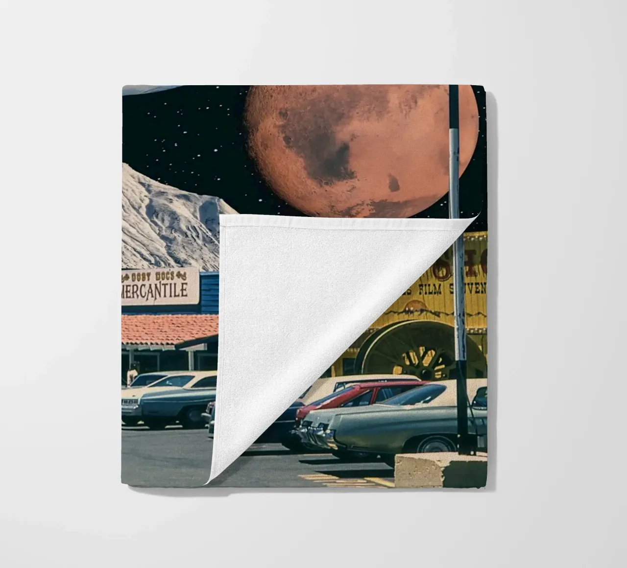 Collage di auto americane retrò telo mare da Dapidoka