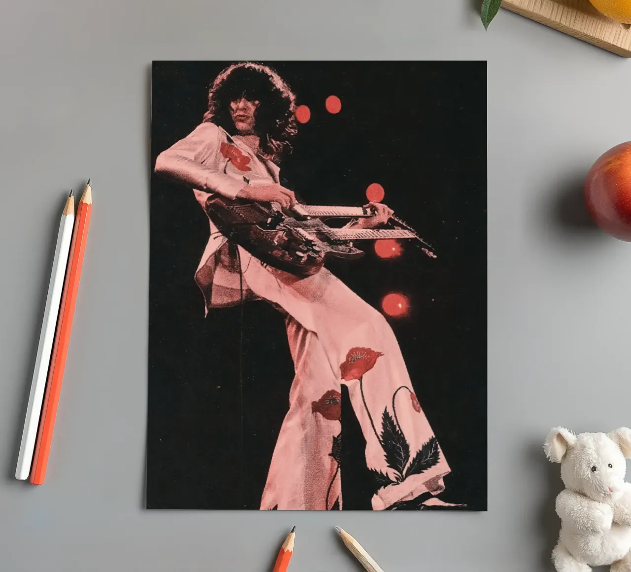 Jimmy Page Led Zeppelin foglio adesivo da Musadad Shop