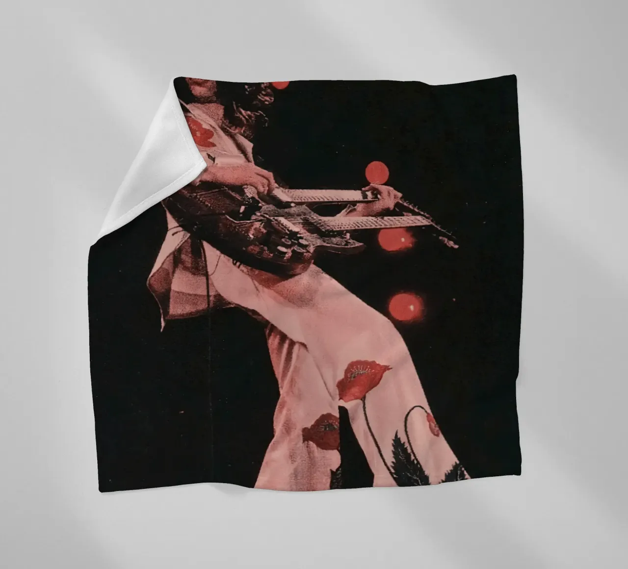 Jimmy Page Led Zeppelin coperta in pile da Musadad Shop