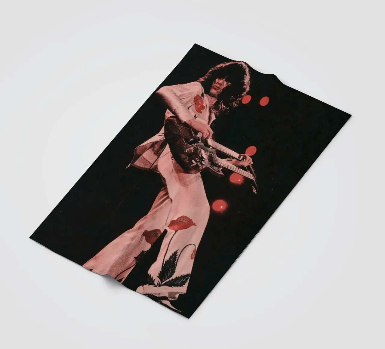 Jimmy Page Led Zeppelin coperta in pile da Musadad Shop
