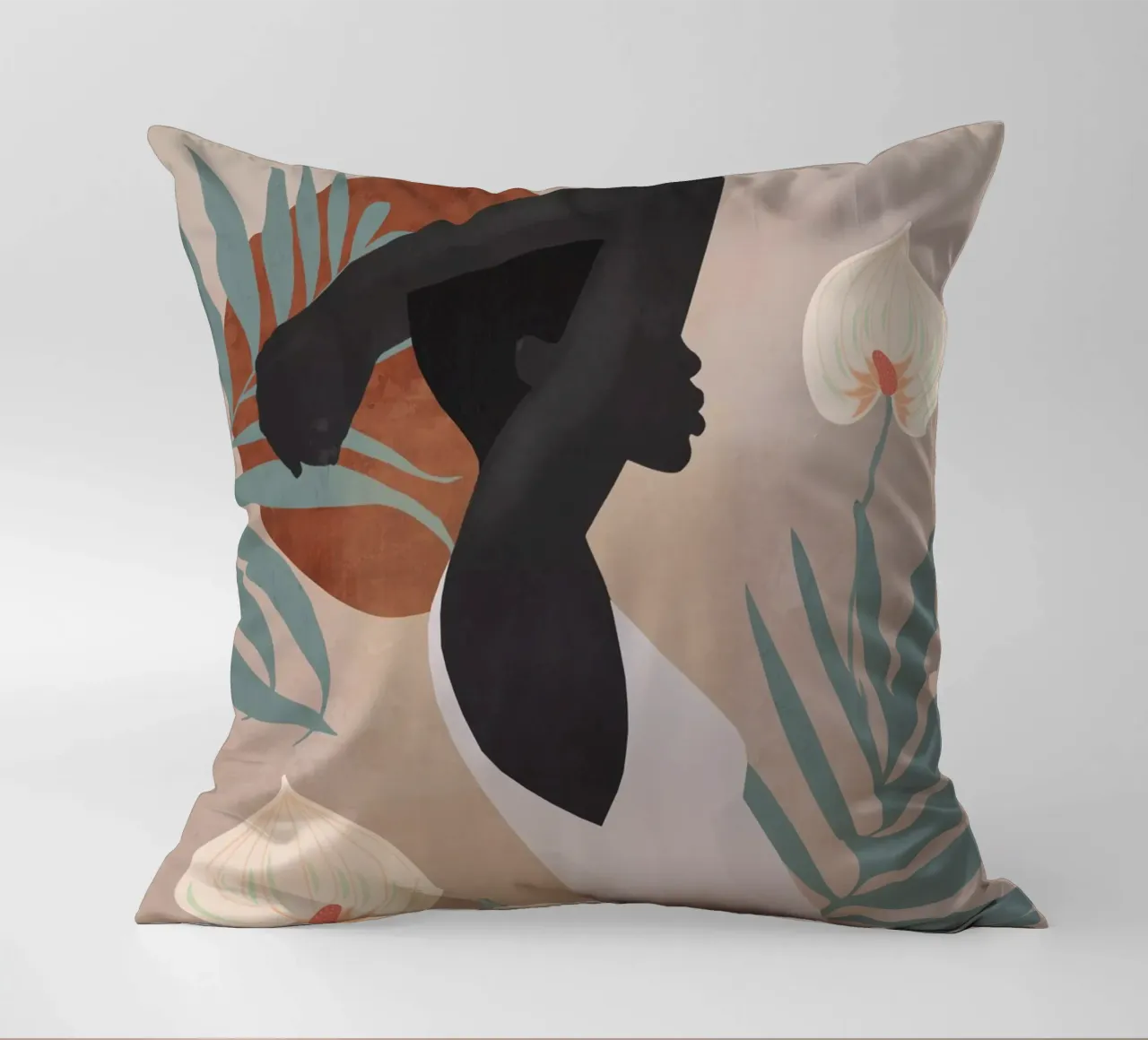 Ragazza tropicale 4 cuscino da ThingDesign