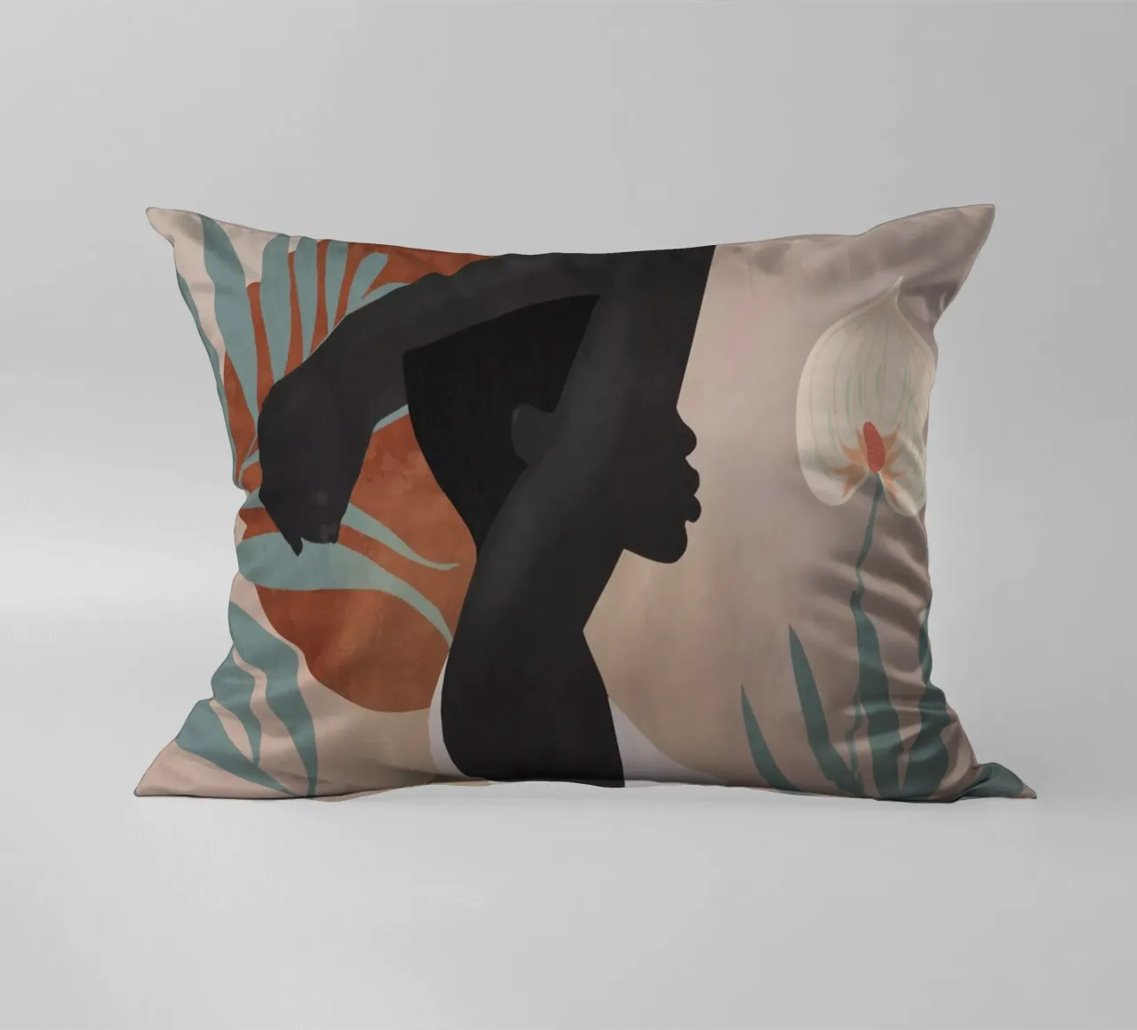 Ragazza tropicale 4 cuscino da ThingDesign